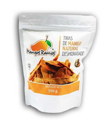 Mango Natural Deshidratado, paquete de 500g